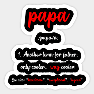 Papa Cool Father Papa Funny Humor Gift Sticker